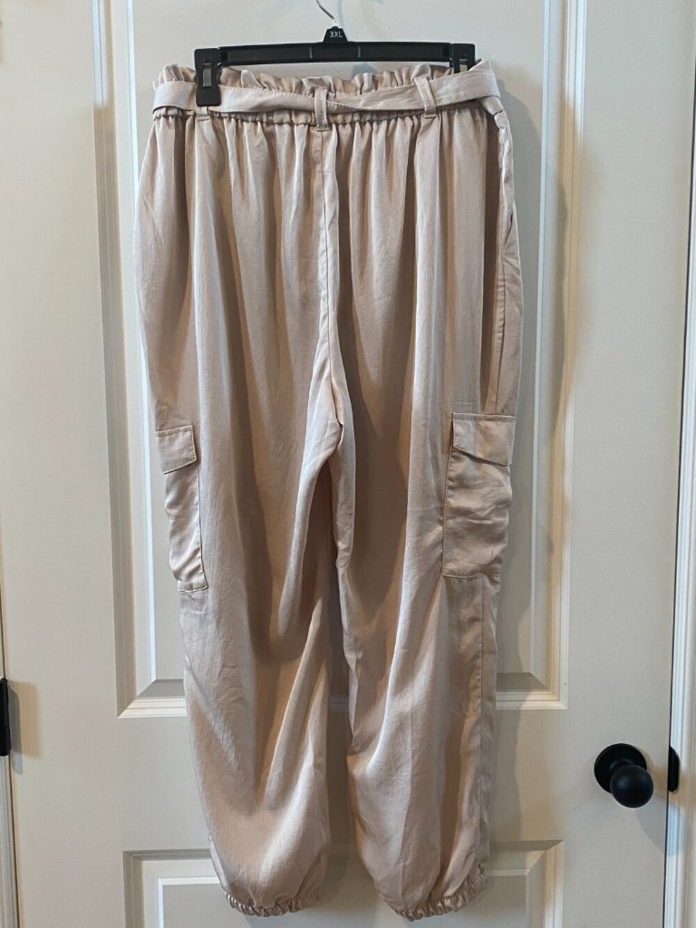 Express Tan Extreme High Rise Cargo Style Pant Size L NWT - Picture 8 of 13